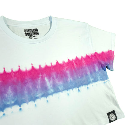 Bisexual Flag Tie Dye Crop Top