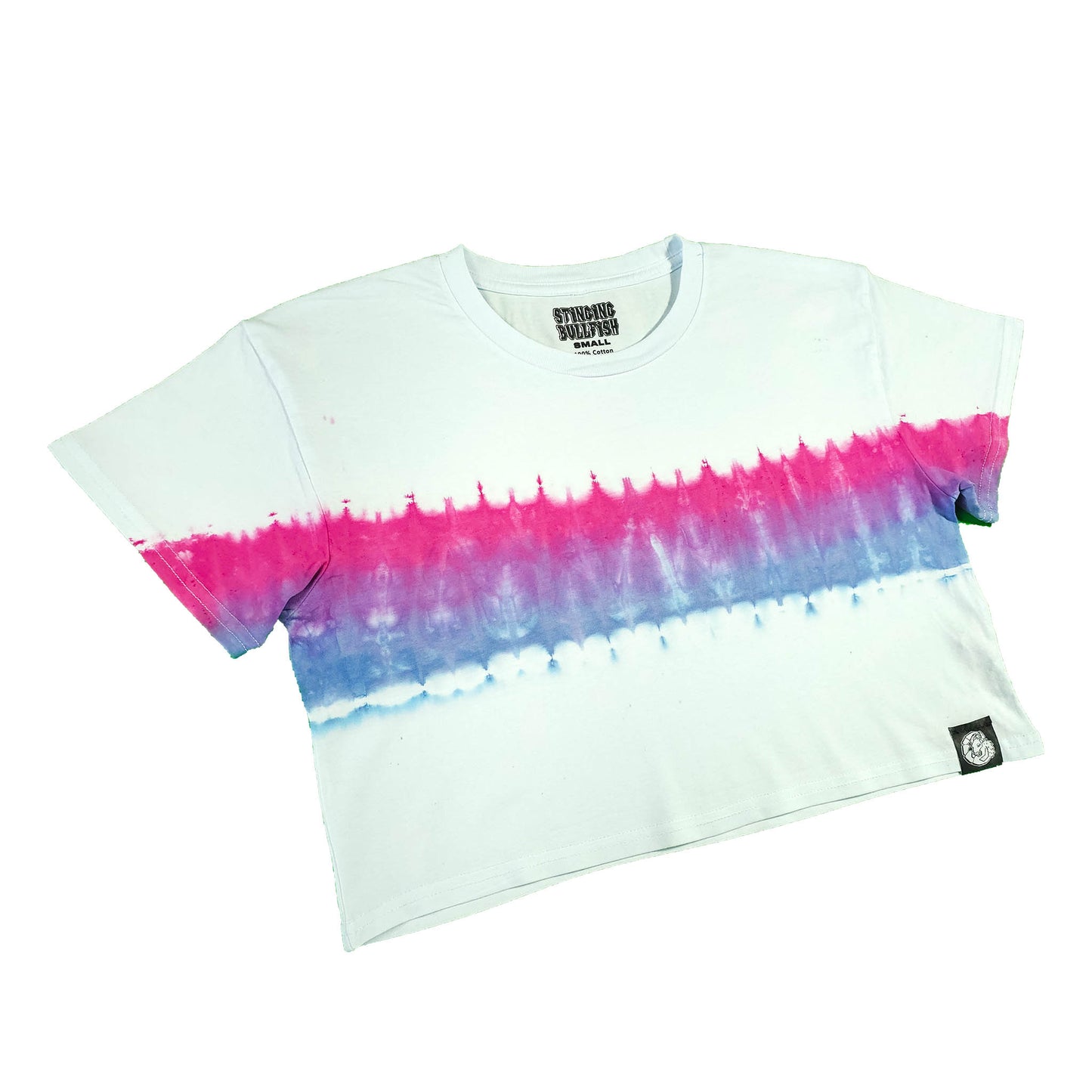 Bisexual Flag Tie Dye Crop Top