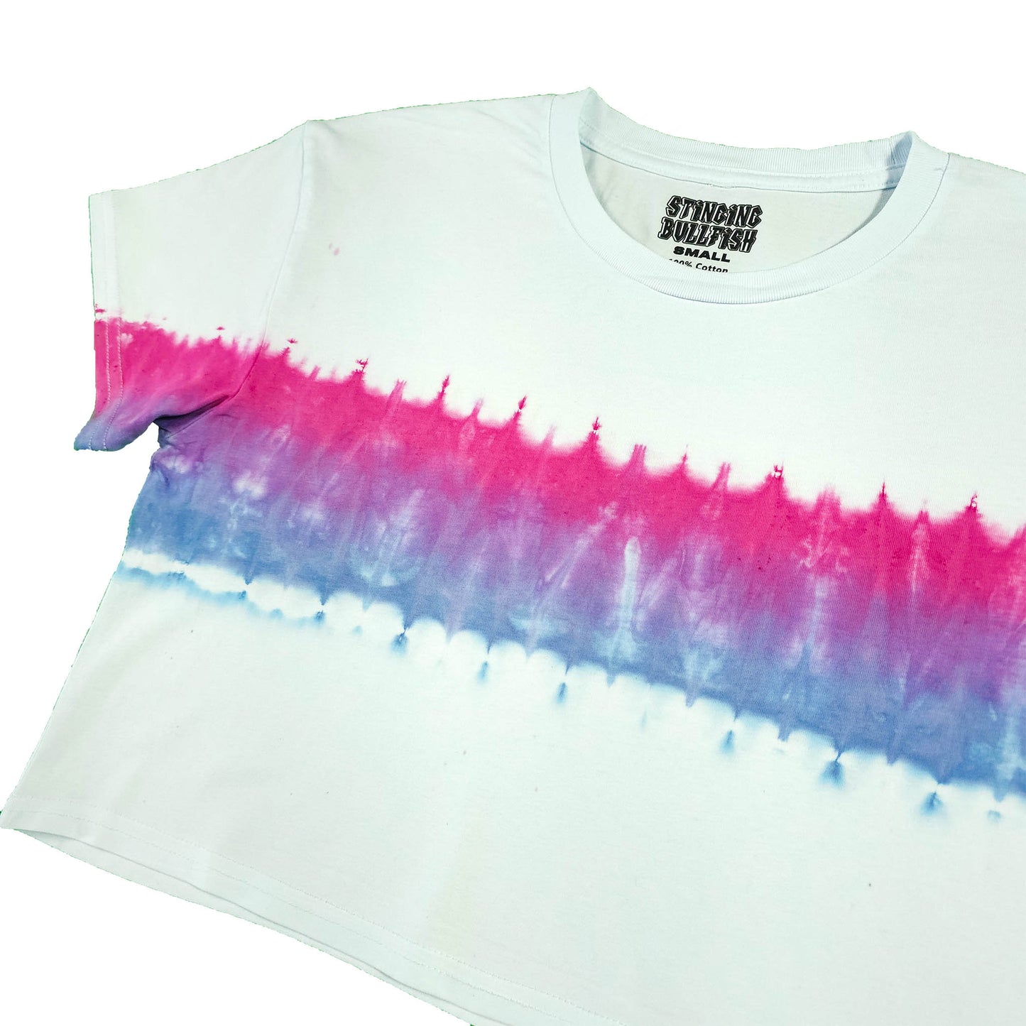 Bisexual Flag Tie Dye Crop Top