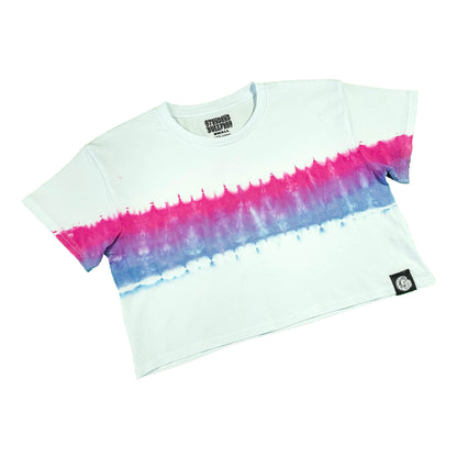 Bisexual Flag Tie Dye Crop Top