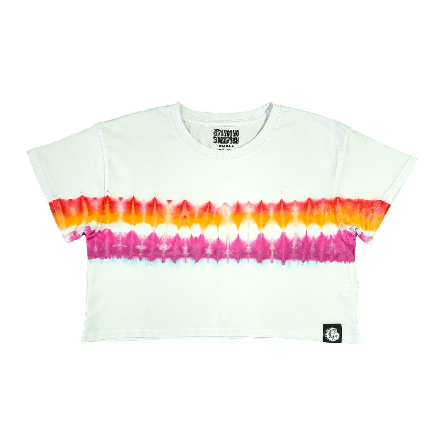 Lesbian Flag Tie Dye Crop Top