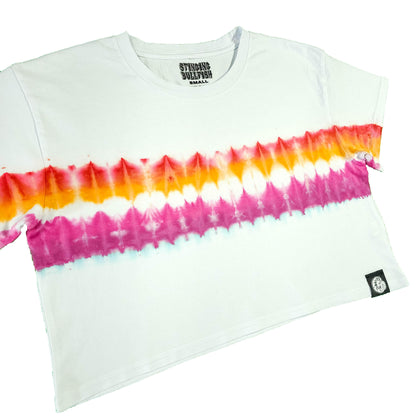Lesbian Flag Tie Dye Crop Top