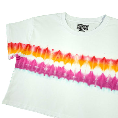 Lesbian Flag Tie Dye Crop Top