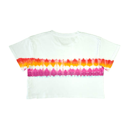 Lesbian Flag Tie Dye Crop Top