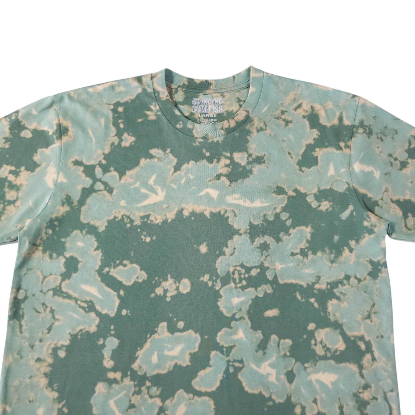 Green Camo Bleach Dye T Shirt