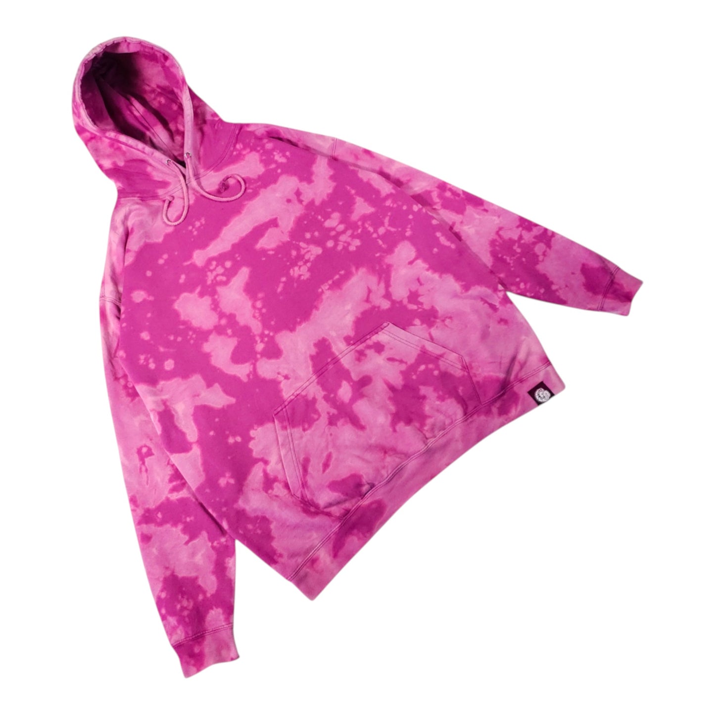 Fuschia Bleach Dyed Hoodie