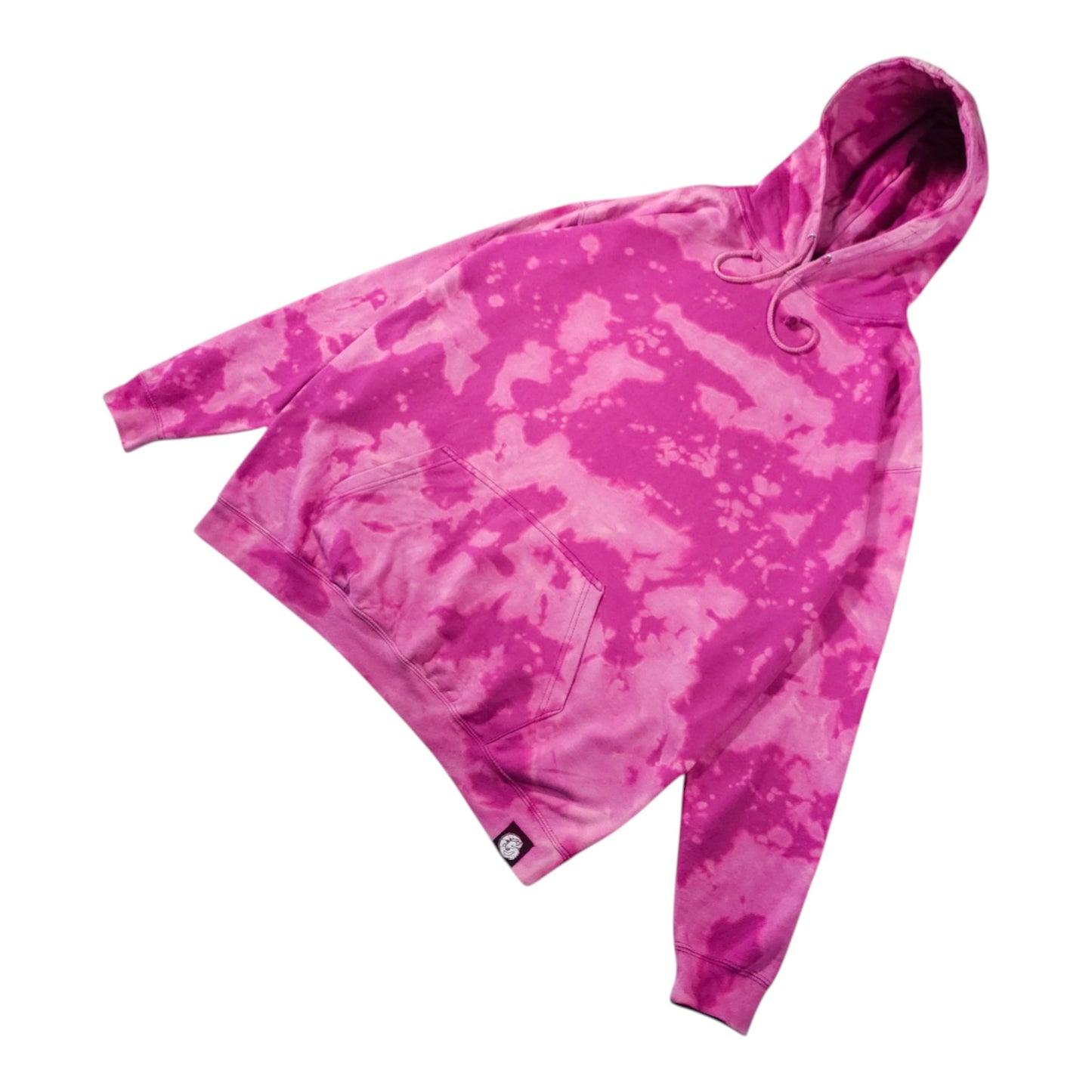 Fuschia Bleach Dyed Hoodie