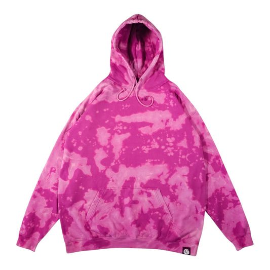 Fuschia Bleach Dyed Hoodie