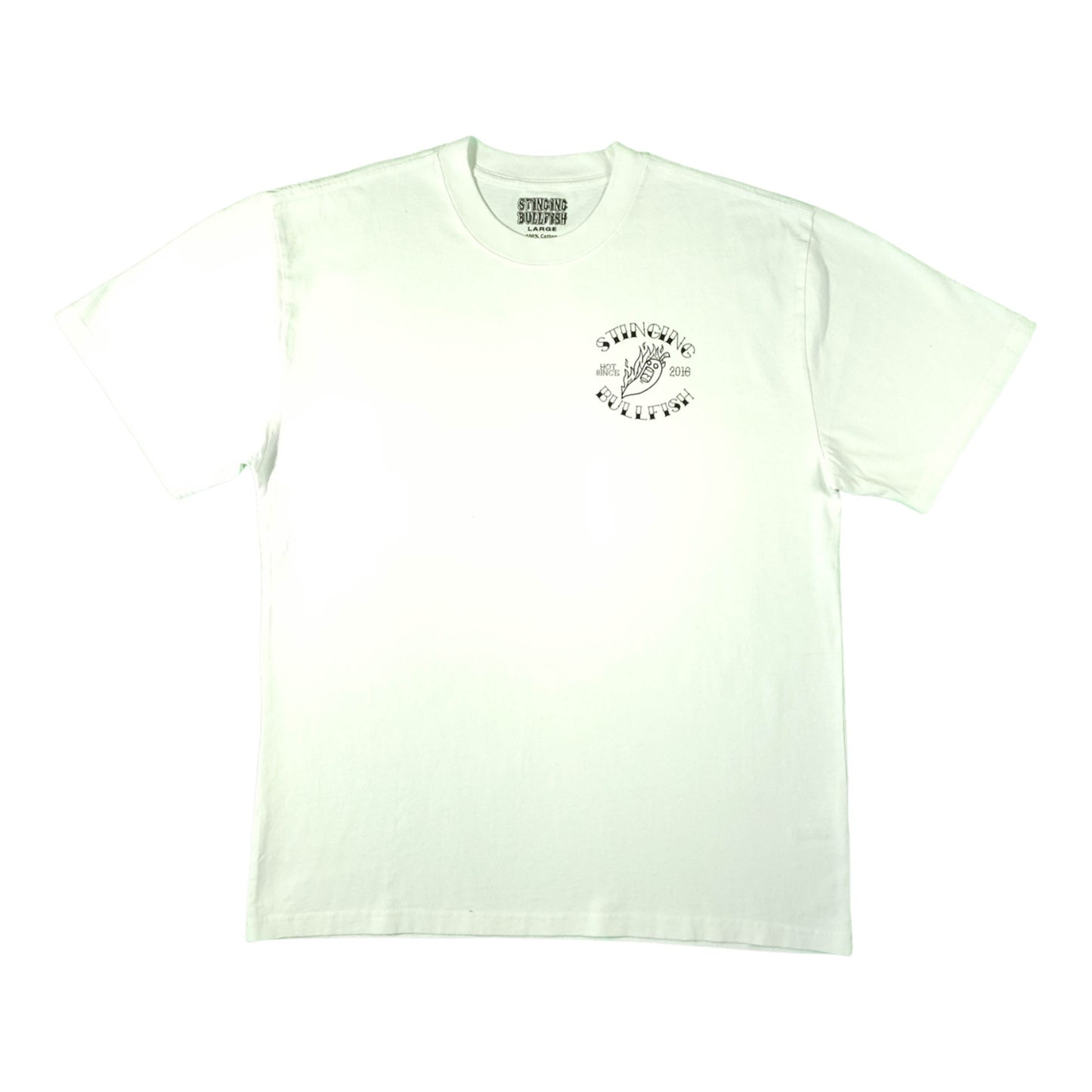 White Flamin' Chili Graphic T Shirt