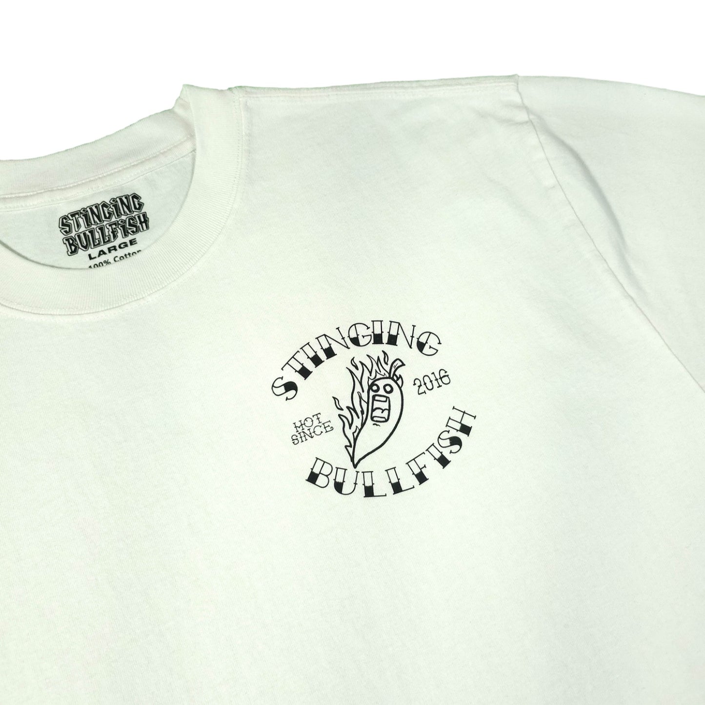White Flamin' Chili Graphic T Shirt