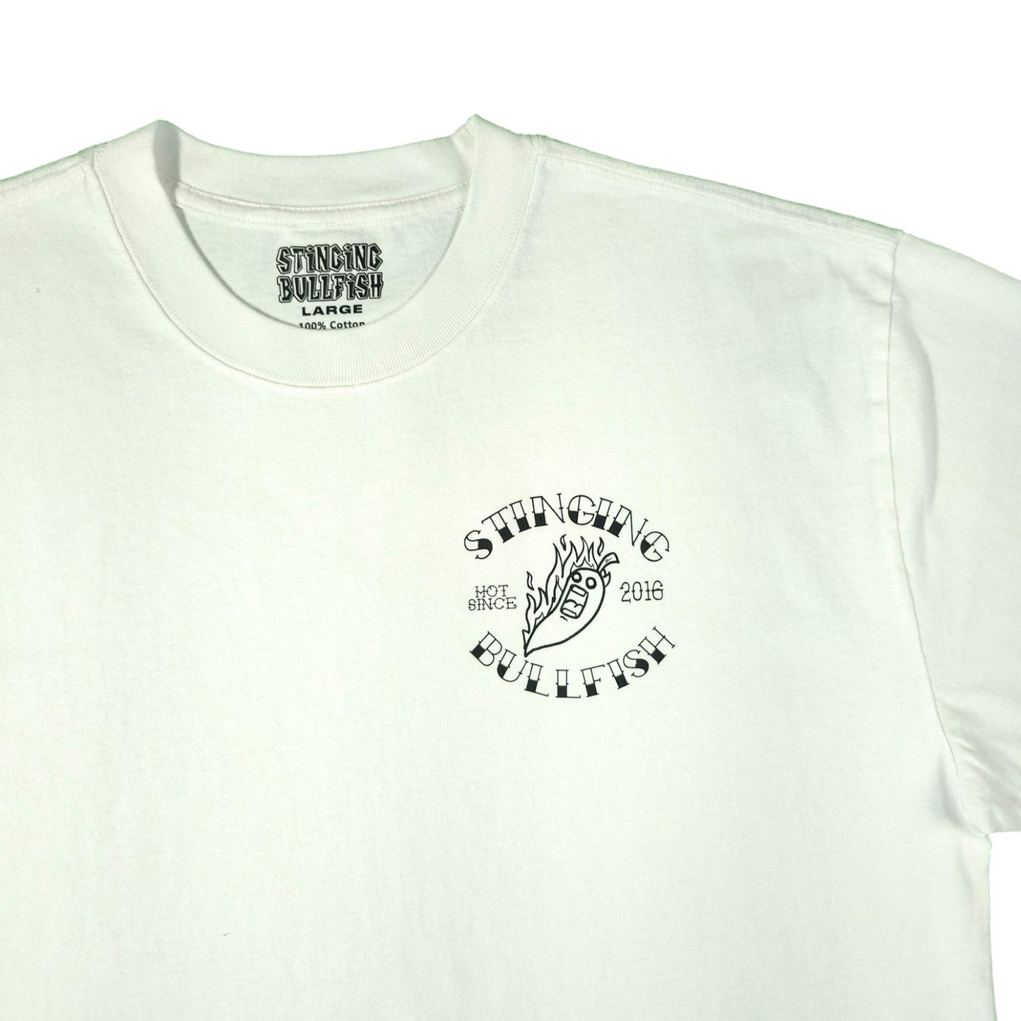 White Flamin' Chili Graphic T Shirt