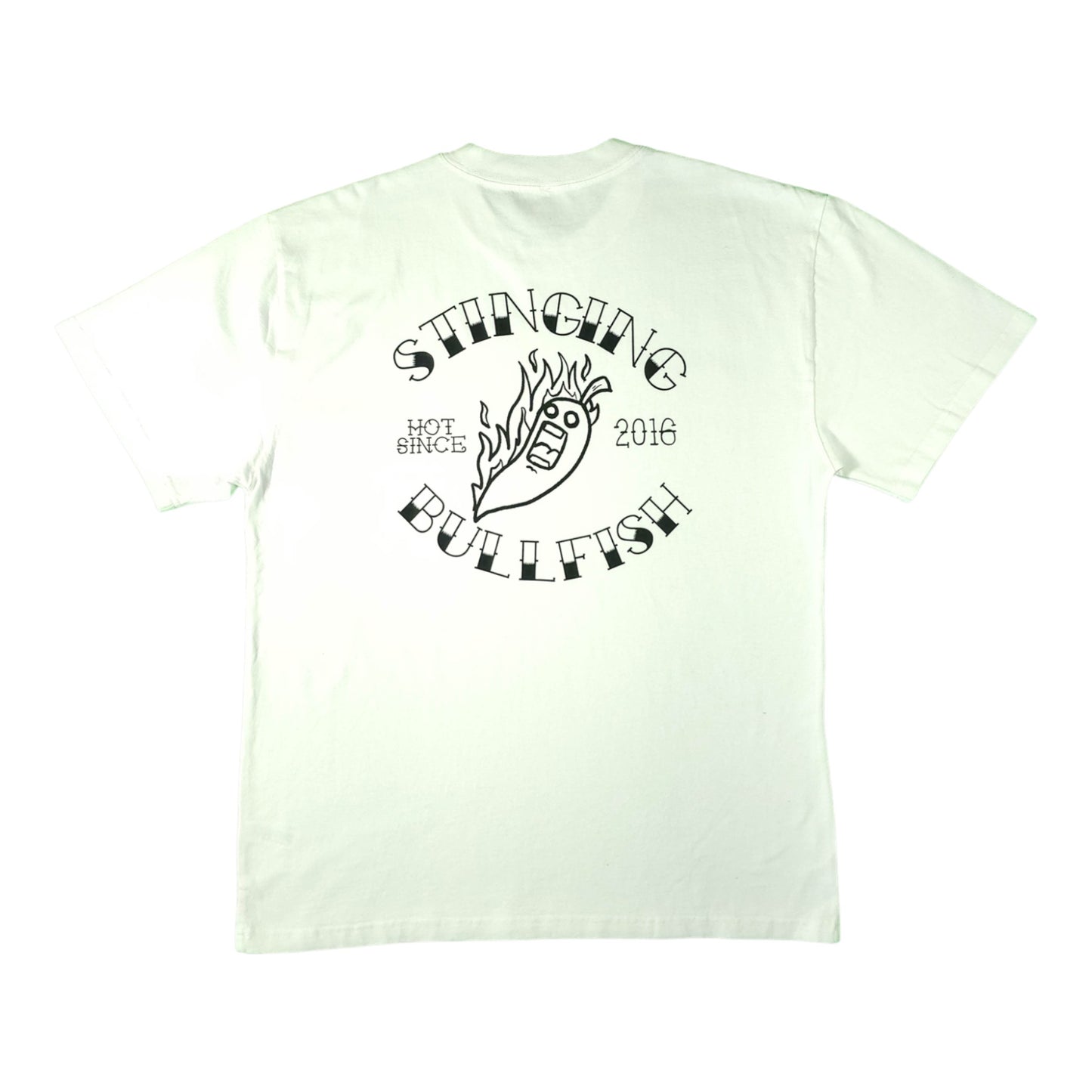 White Flamin' Chili Graphic T Shirt