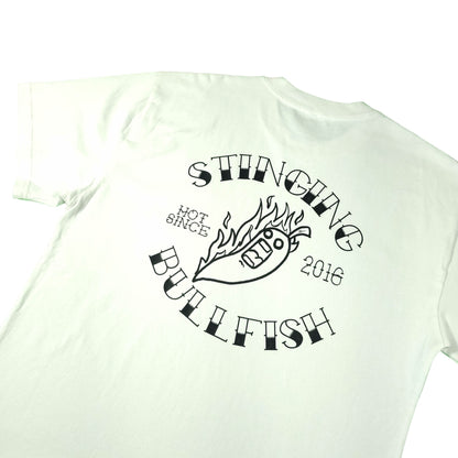 White Flamin' Chili Graphic T Shirt