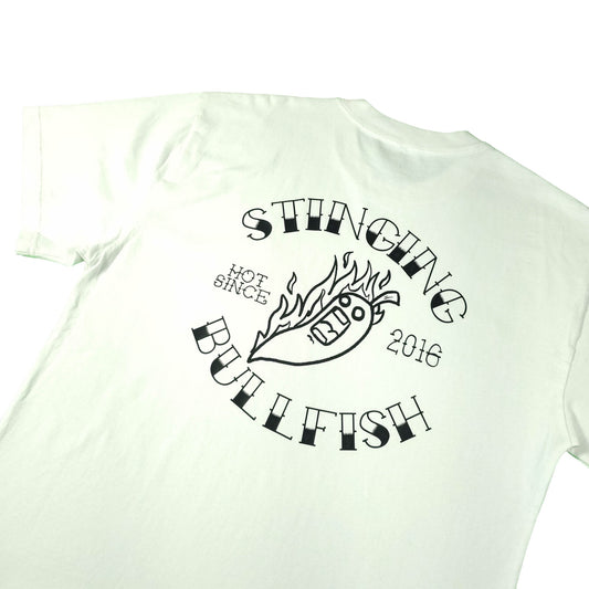 White Flamin' Chili Graphic T Shirt