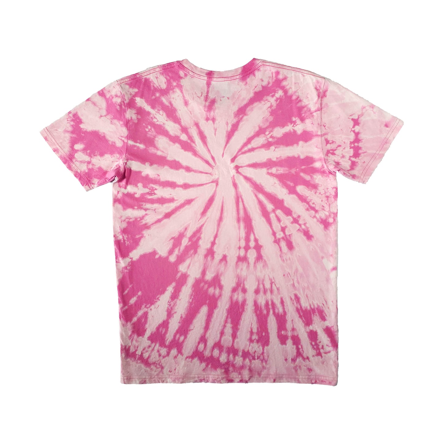 Pink Spiral Bleach Dye T Shirt