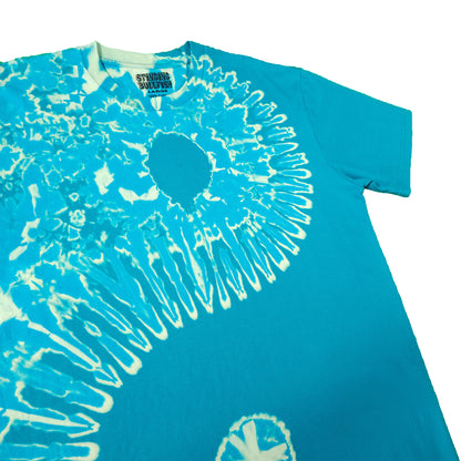 Yin Yang Teal Bleach Dye T Shirt