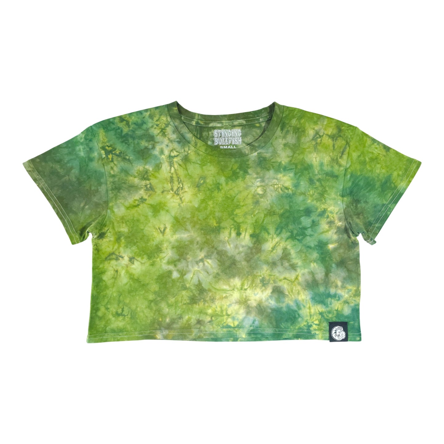 Earthy Green Tie Dye Crop Top