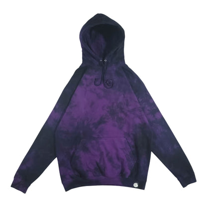 Deep Purple and Black Tie Dye Hoodie