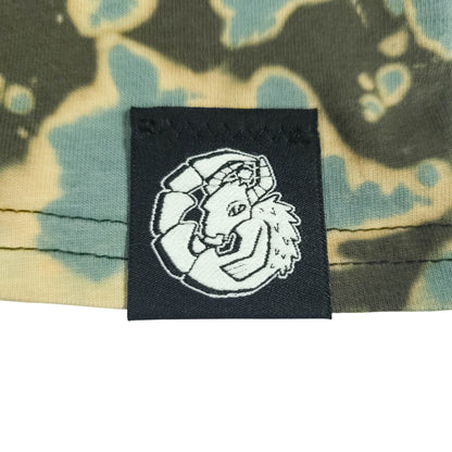 Green Charcoal Bleach Dye Crop Top