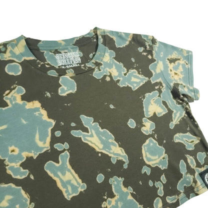Green Charcoal Bleach Dye Crop Top