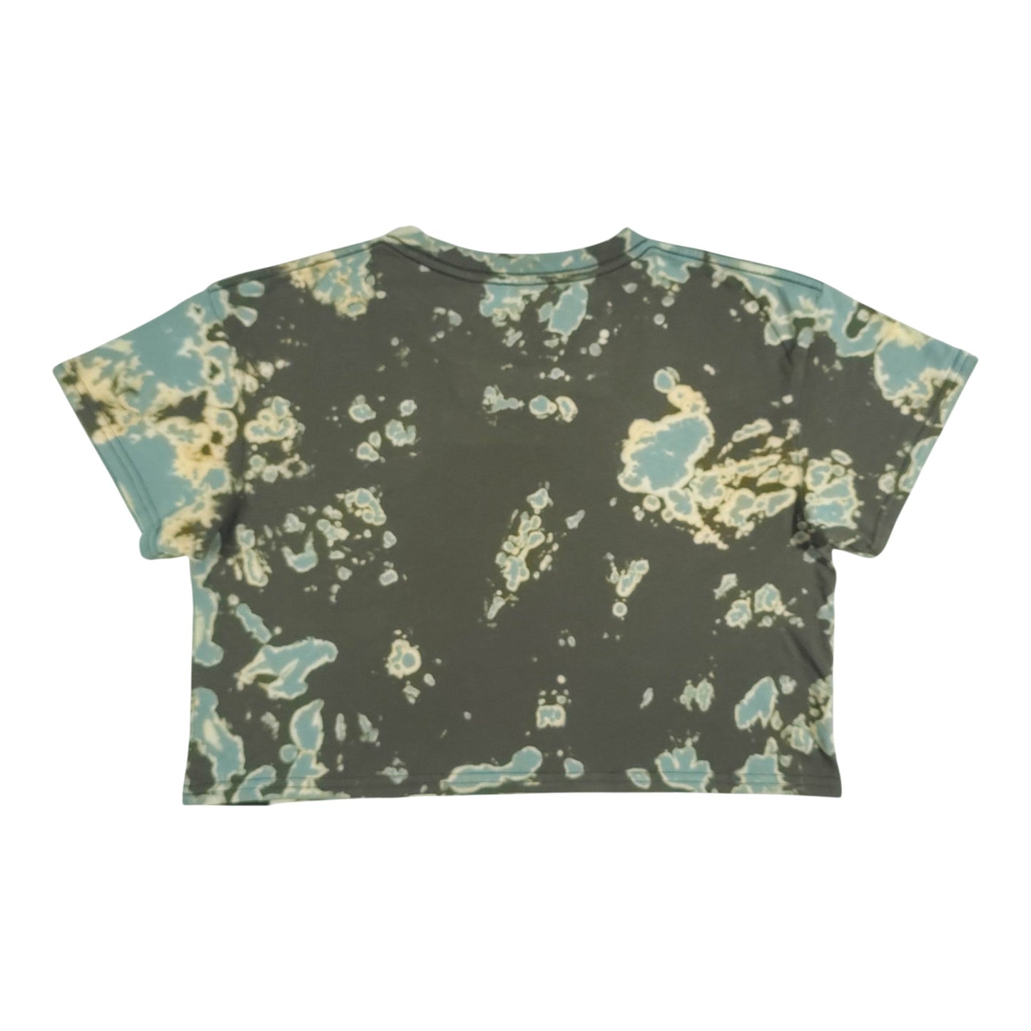 Green Charcoal Bleach Dye Crop Top