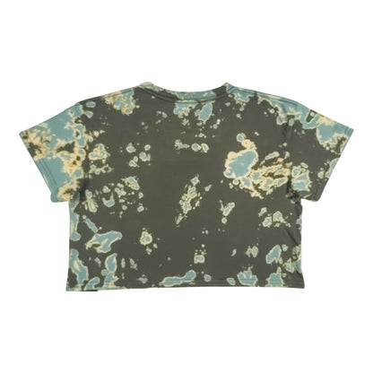 Green Charcoal Bleach Dye Crop Top