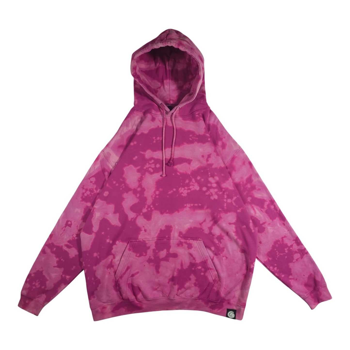 Fuschia Bleach Dyed Hoodie