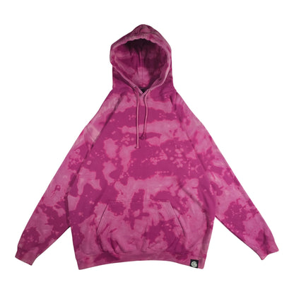 Fuschia Bleach Dyed Hoodie