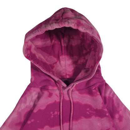 Fuschia Bleach Dyed Hoodie