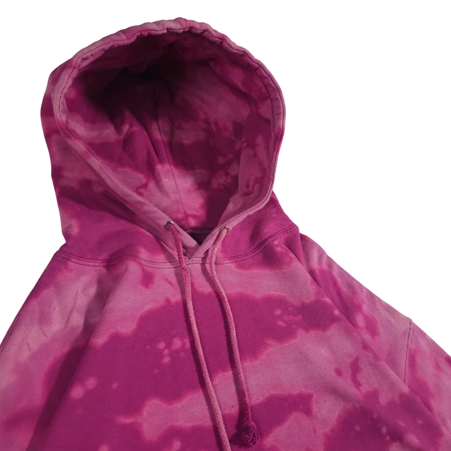 Fuschia Bleach Dyed Hoodie