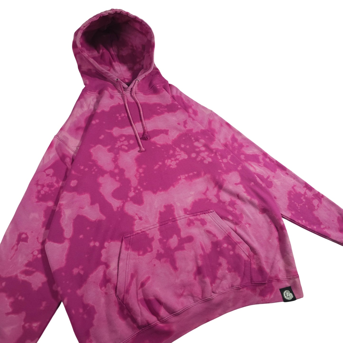 Fuschia Bleach Dyed Hoodie