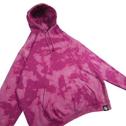 Fuschia Bleach Dyed Hoodie