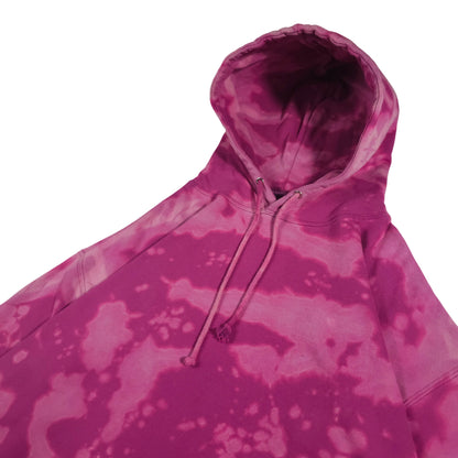 Fuschia Bleach Dyed Hoodie