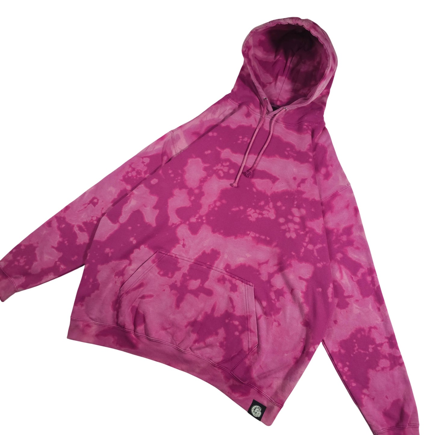 Fuschia Bleach Dyed Hoodie