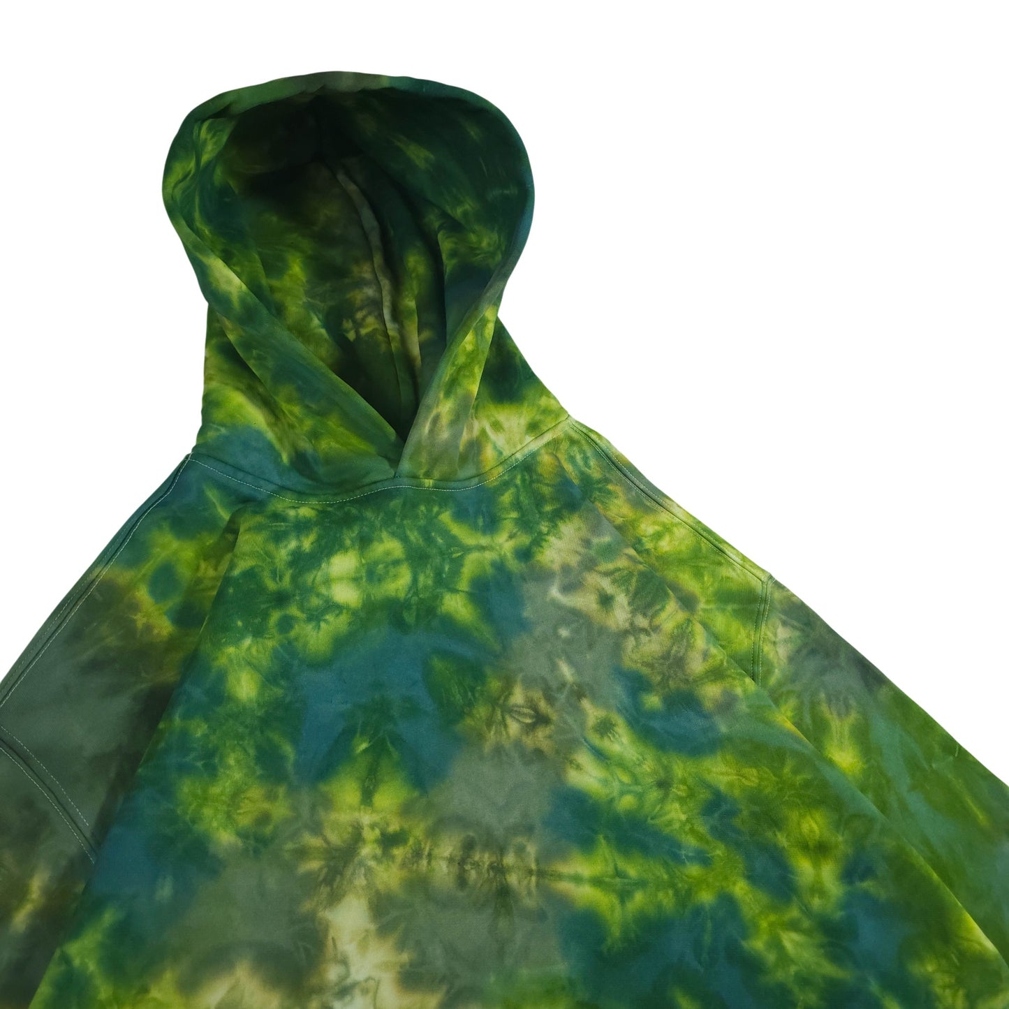 Green Camo Relaxed Tie Dye Hoodie