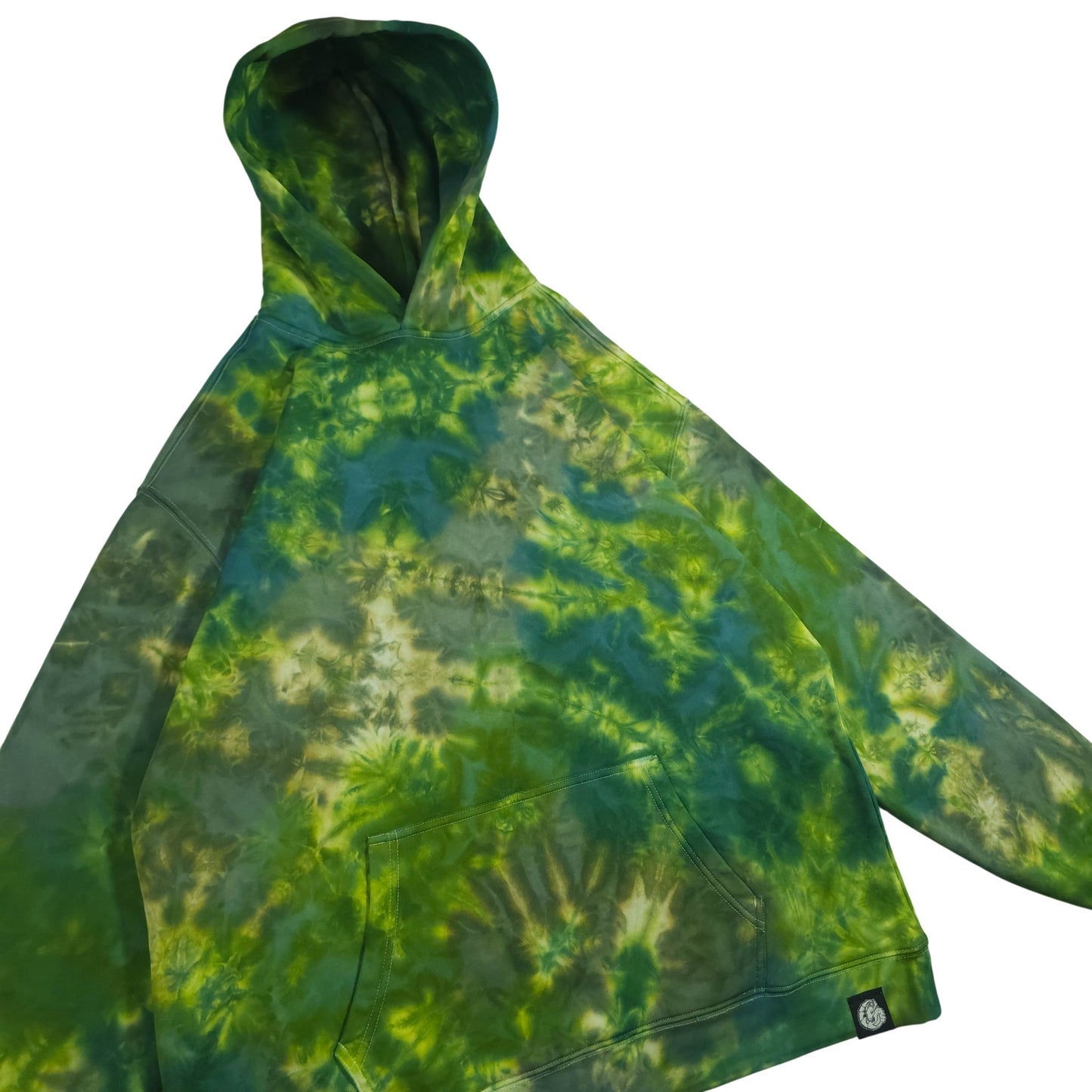 Green Camo Relaxed Tie Dye Hoodie