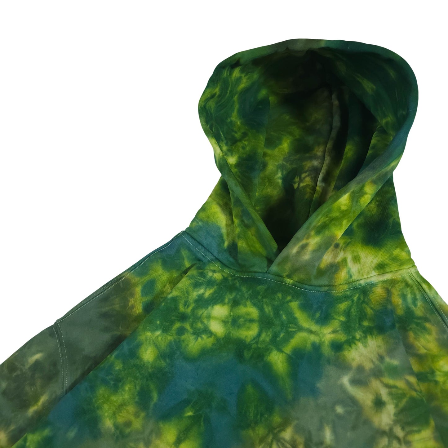 Green Camo Relaxed Tie Dye Hoodie