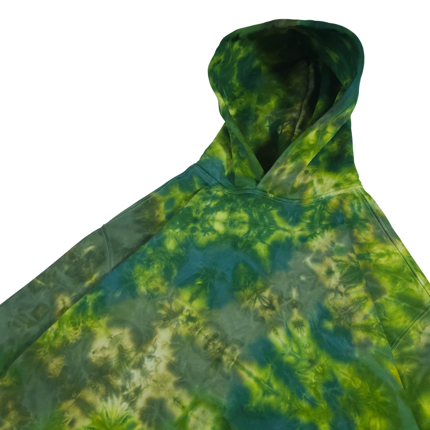 Green Camo Relaxed Tie Dye Hoodie