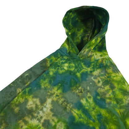 Green Camo Relaxed Tie Dye Hoodie