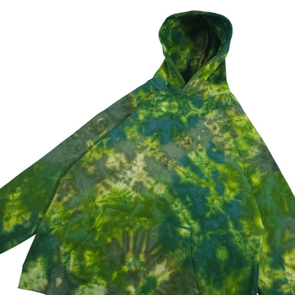 Green Camo Relaxed Tie Dye Hoodie