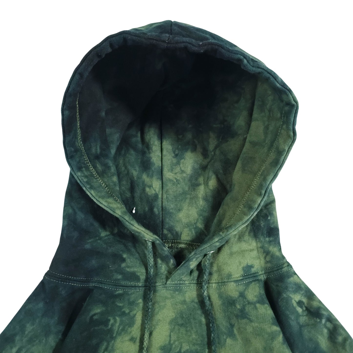 Earthy Green and Black Pullover Tie Dye Hoodie