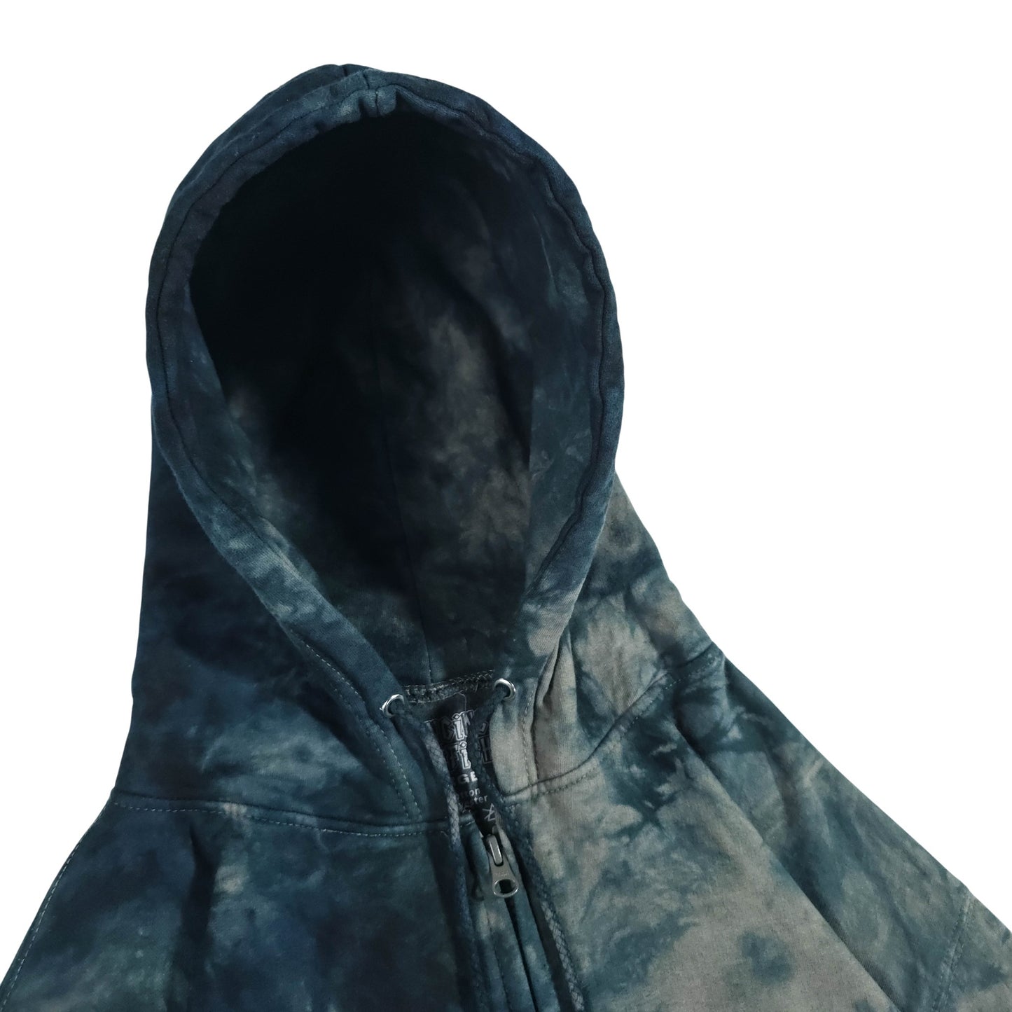 Steel Grey and Black Pullover Tie Dye Hoodie