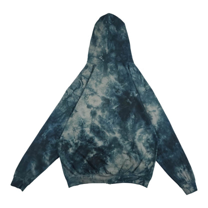 Steel Grey and Black Pullover Tie Dye Hoodie