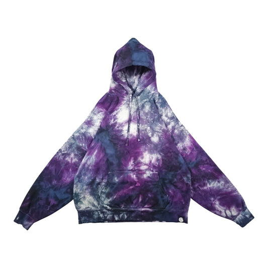 Purple and Grey Ombré Smoke Tie Dye Hoodie