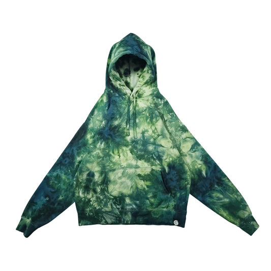 Forest Green Ombré Smoke Tie Dye Hoodie