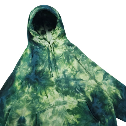 Forest Green Ombré Smoke Tie Dye Hoodie