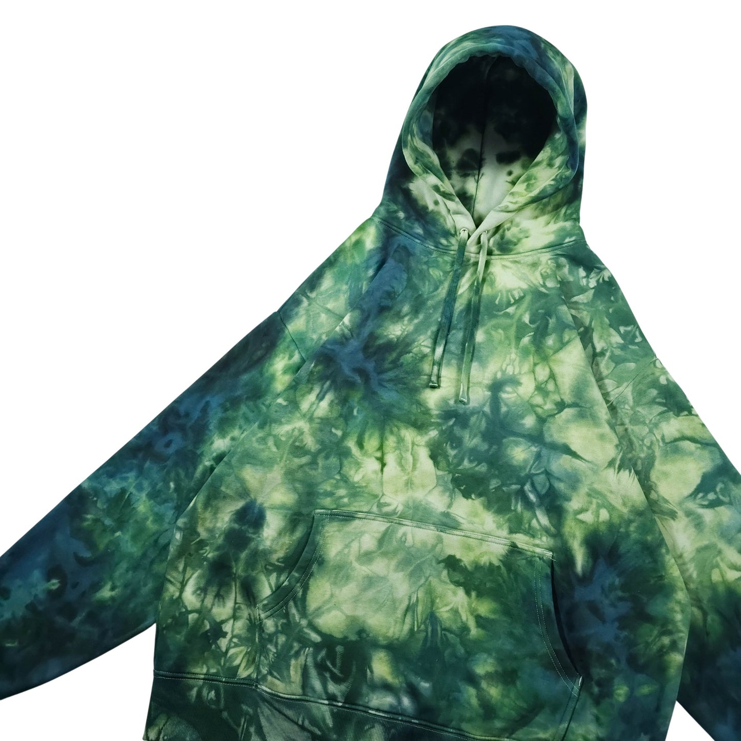 Forest Green Ombré Smoke Tie Dye Hoodie