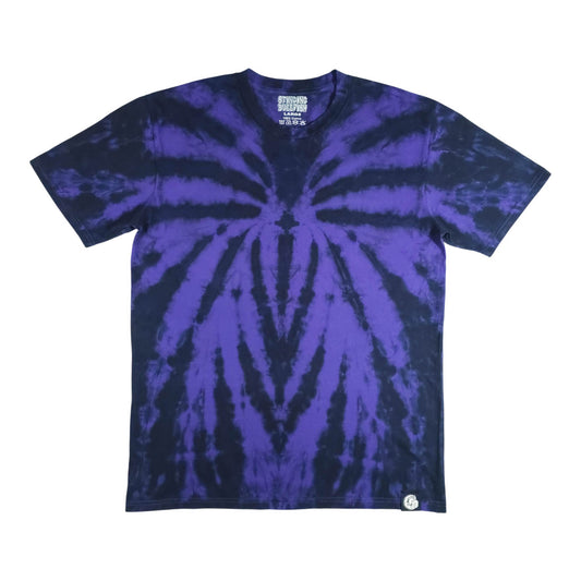 Purple Spider Tie Dye Spiral T Shirt