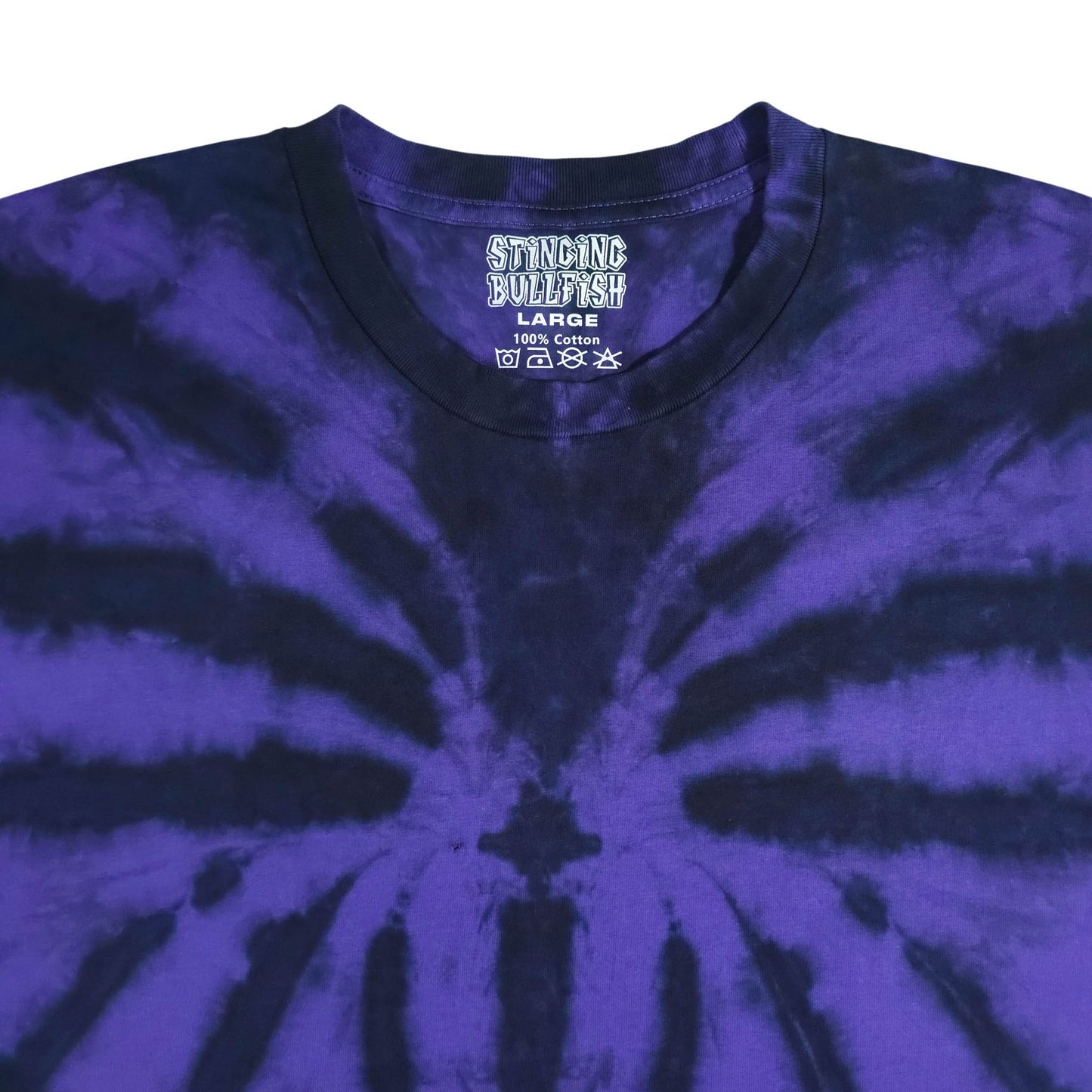 Purple Spider Tie Dye Spiral T Shirt