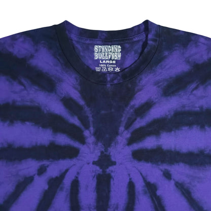 Purple Spider Tie Dye Spiral T Shirt